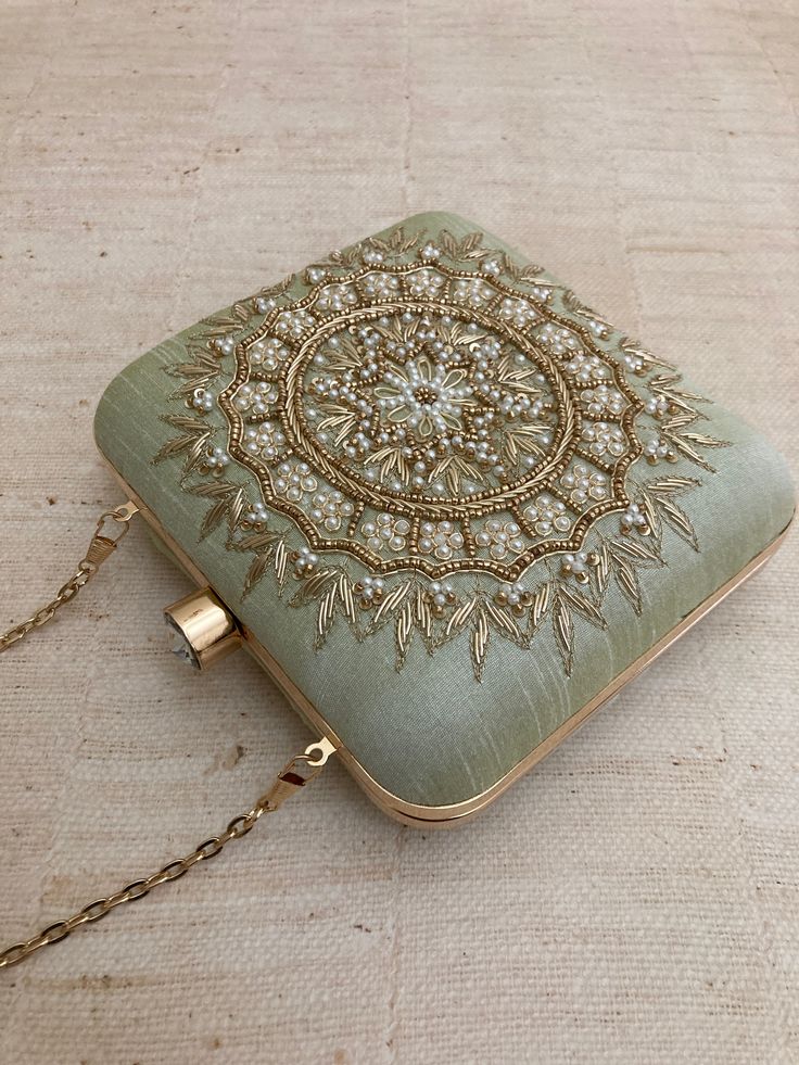MaFs Emb Thali Square Clutch for Women