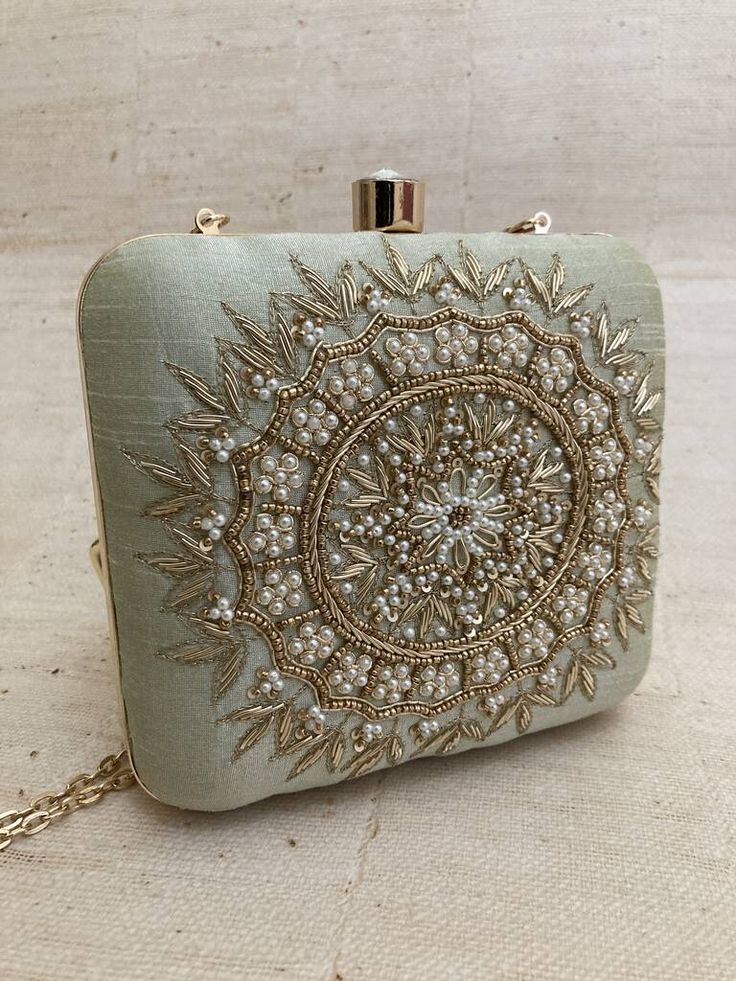 MaFs Emb Thali Square Clutch for Women