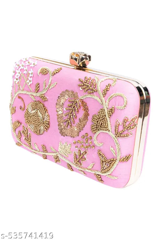 MaFs Embroidered Party Clutche For Women/Girls