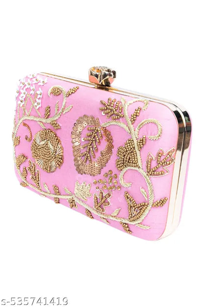MaFs Embroidered Party Clutche For Women/Girls