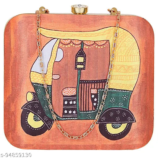 MaFs Printed Box Clutch For Women/Girls