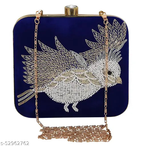 MaFs Fancy & Trendy Women Clutche With Embroideredry Work