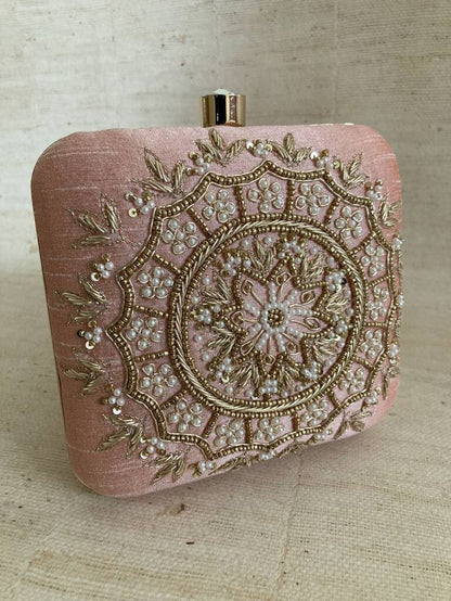 MaFs Emb Thali Square Clutch for Women