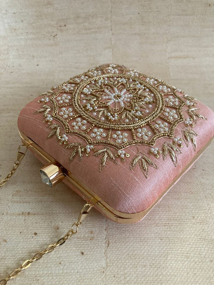 MaFs Emb Thali Square Clutch for Women