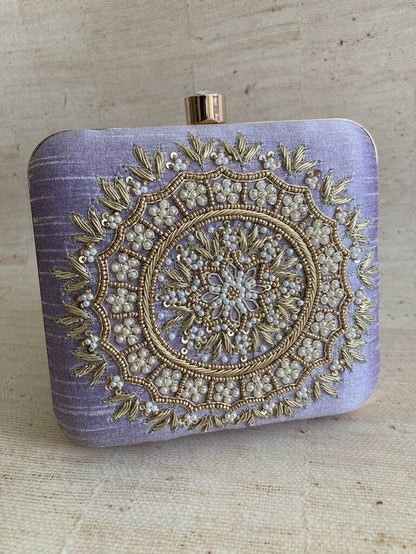 MaFs Emb Thali Square Clutch for Women