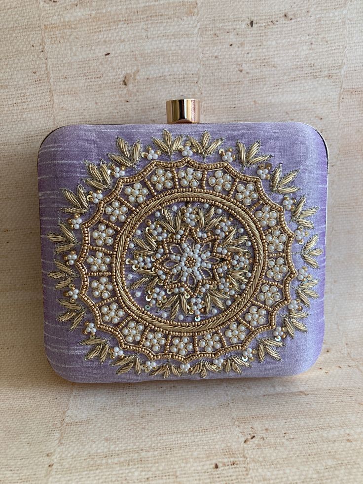 MaFs Emb Thali Square Clutch for Women