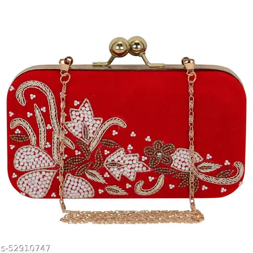 MaFs Embroidered Trendy And  Stylish Handmade Women Clutche