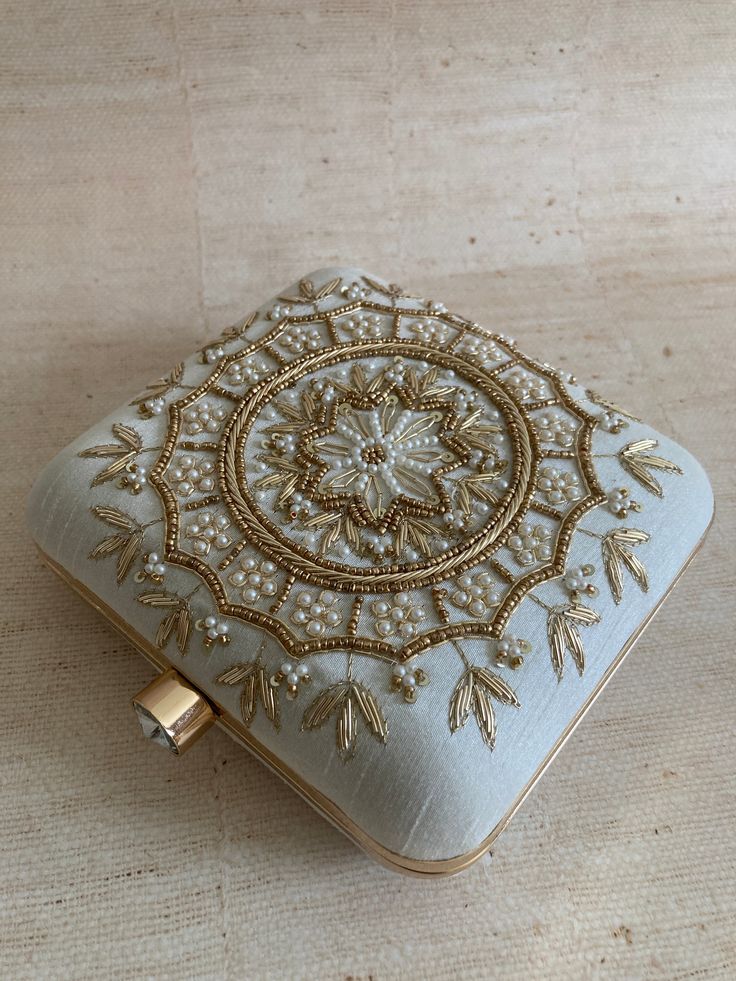 MaFs Emb Thali Square Clutch for Women