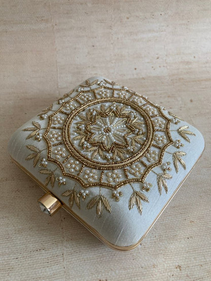 MaFs Emb Thali Square Clutch for Women
