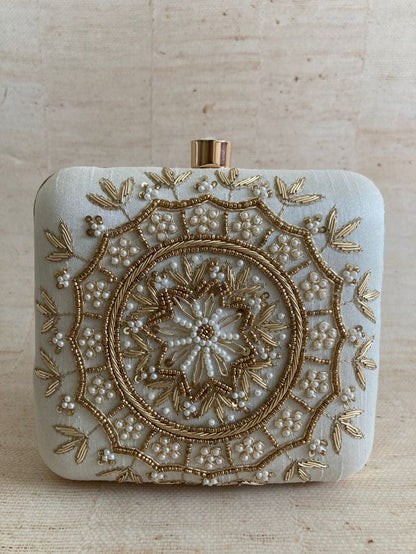 MaFs Emb Thali Square Clutch for Women