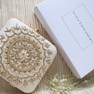 MaFs Emb Thali Square Clutch for Women