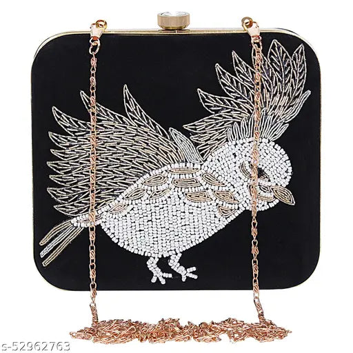 MaFs Fancy & Trendy Women Clutche With Embroideredry Work
