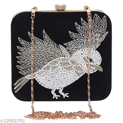 MaFs Fancy & Trendy Women Clutche With Embroideredry Work